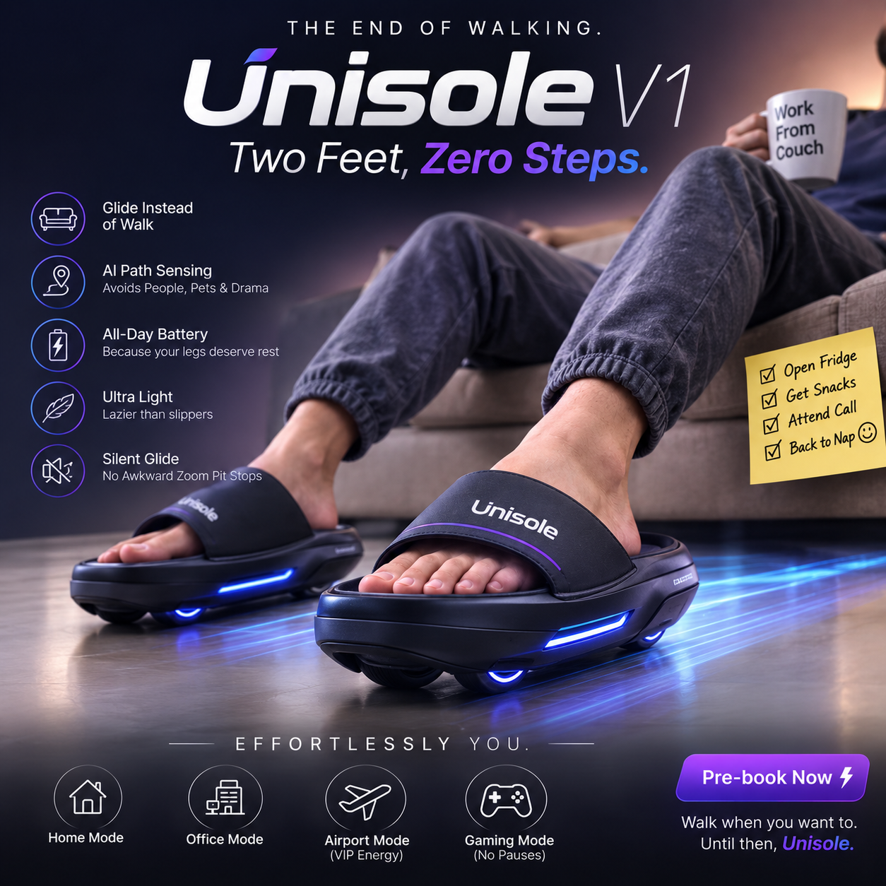 Unisole V1 - Two Feet, Zero Steps