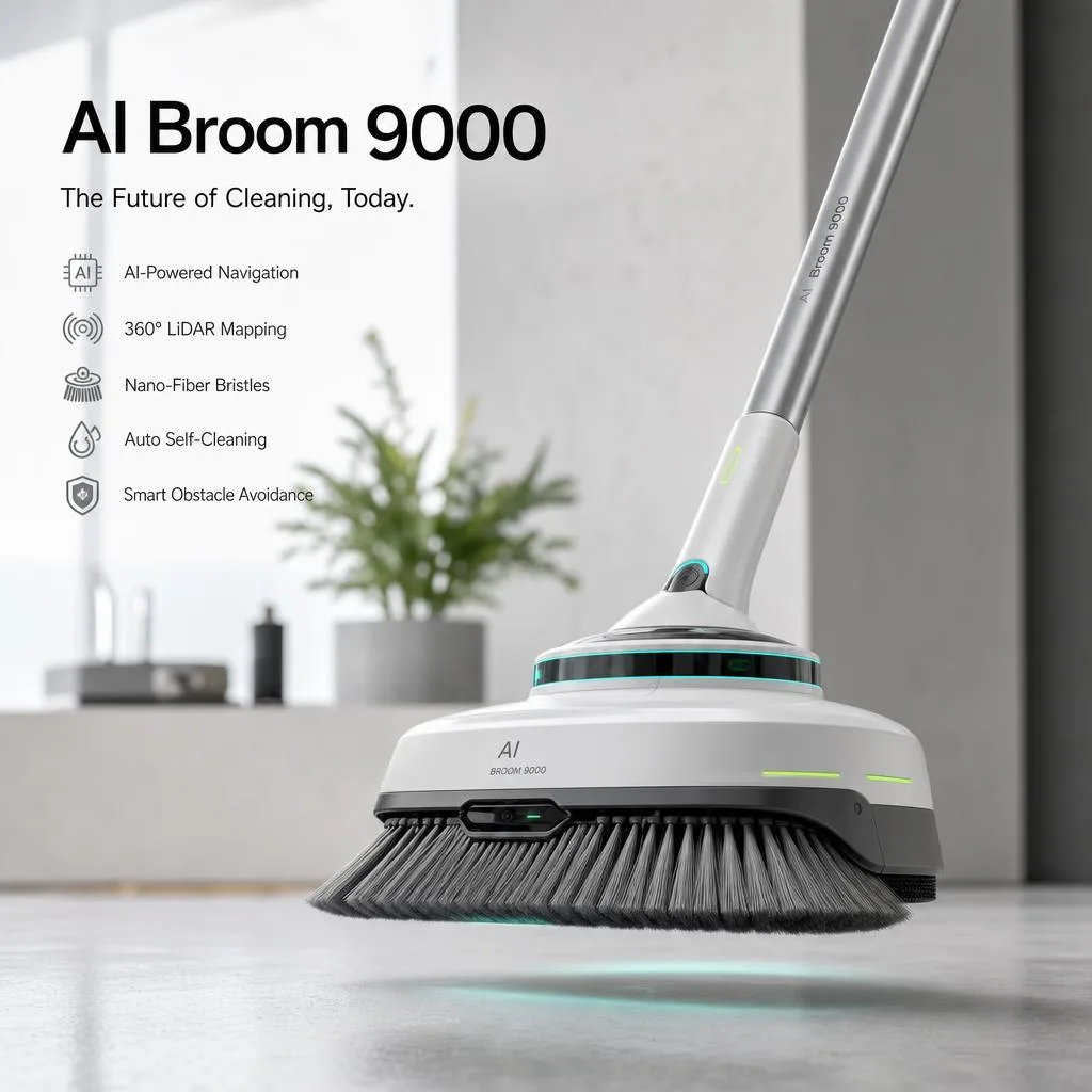 AI Broom 9000 - Self-Sweeping Smart Broom