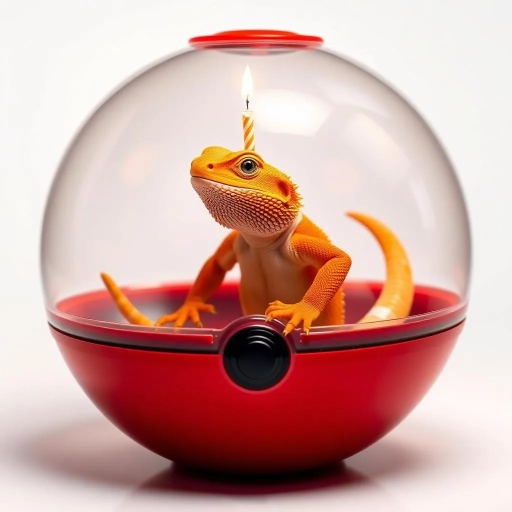 Charmander - Fake Pokemon For Adults (Lizard + Tail Candle)